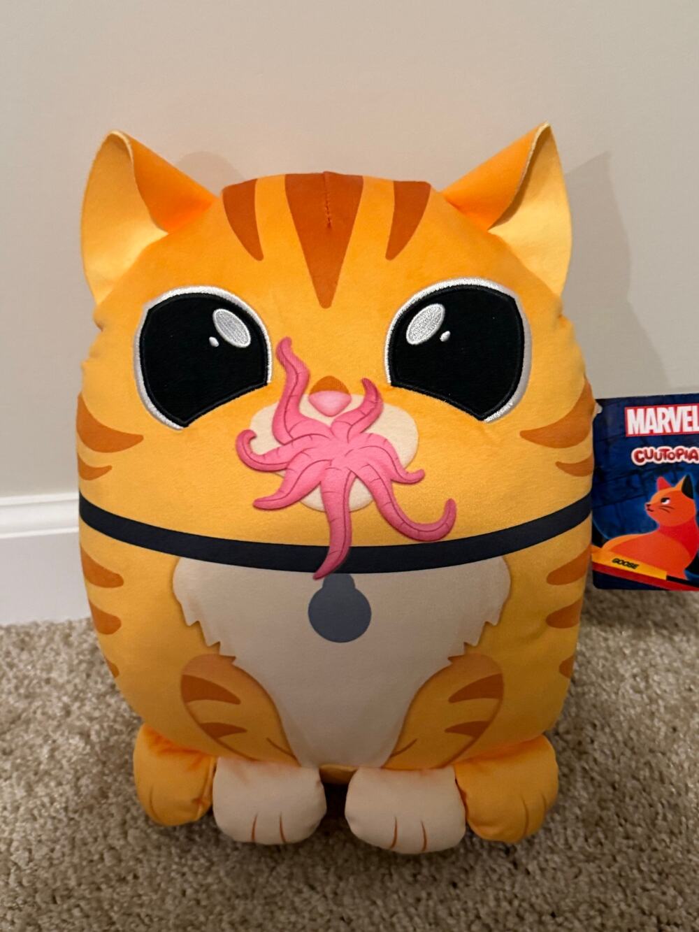 Marvel Mattel Cuutopia Goose Plush 10” Orange Cat Guardians of the Galaxy New